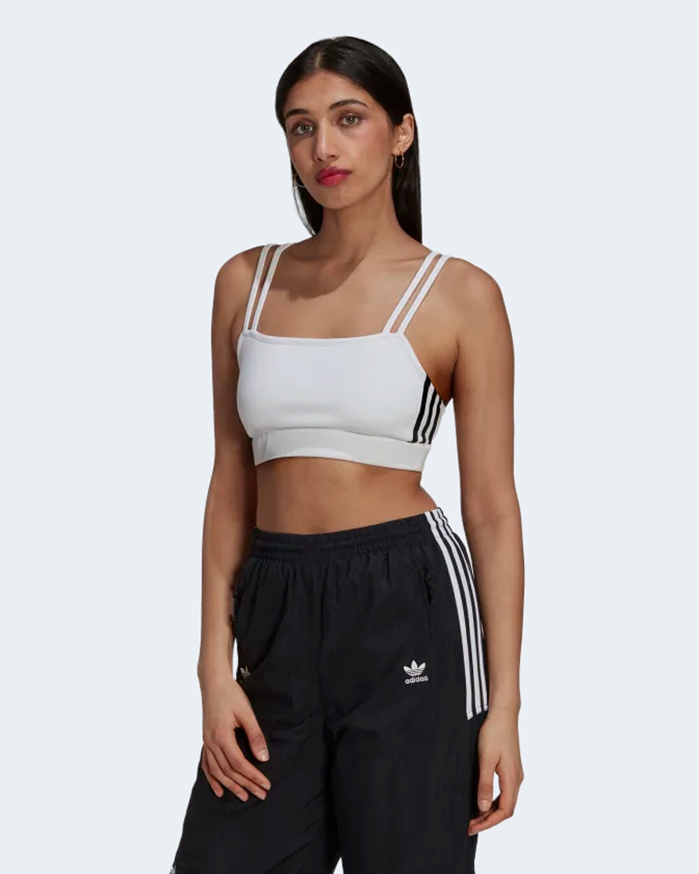 

Топ женский Adidas хлопковый спортивный, белый