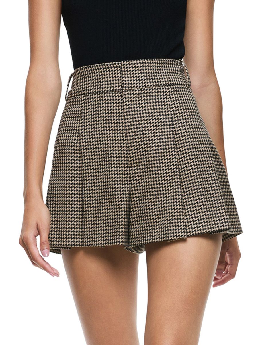 

Шорты Скарлет Флаттер Alice + Olivia, цвет Camel Black