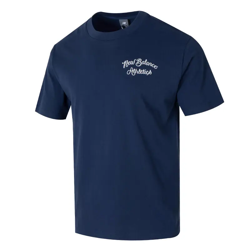 

New Balance Футболка мужская морская синяя, Синий, New Balance Футболка мужская морская синяя