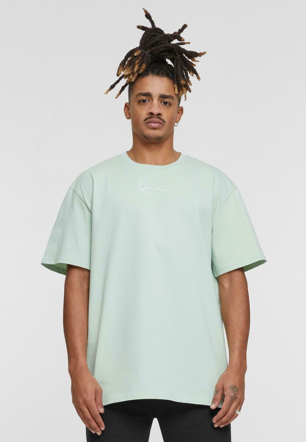 

Футболка с принтом SMALL SIGNATURE ESSENTIAL TEE Karl Kani, цвет light mint