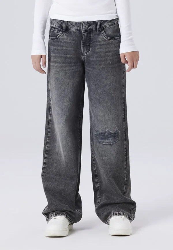 Джинсы прямого кроя с эффектом потертости Two Soon, Medium Grey Denim — фото 2