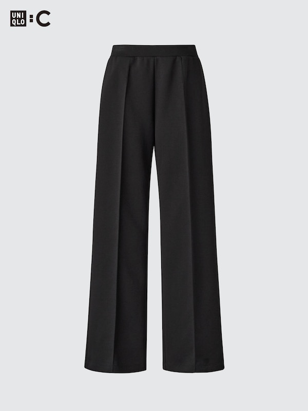 

Прямые брюки из футера (укороченные) Uniqlo, 09 black