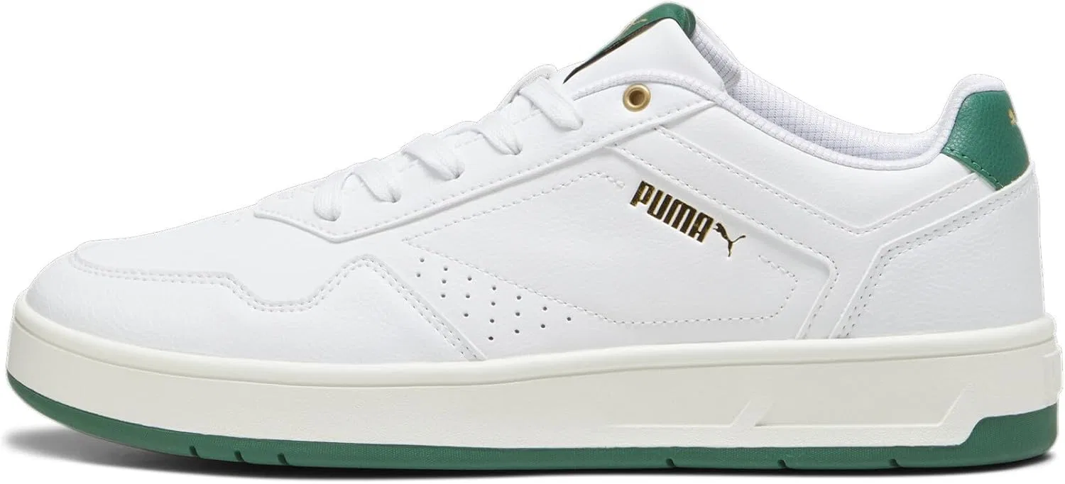 Кроссовки PUMA Erwachsene Court Classic, White Vine Gold Green — фото 4