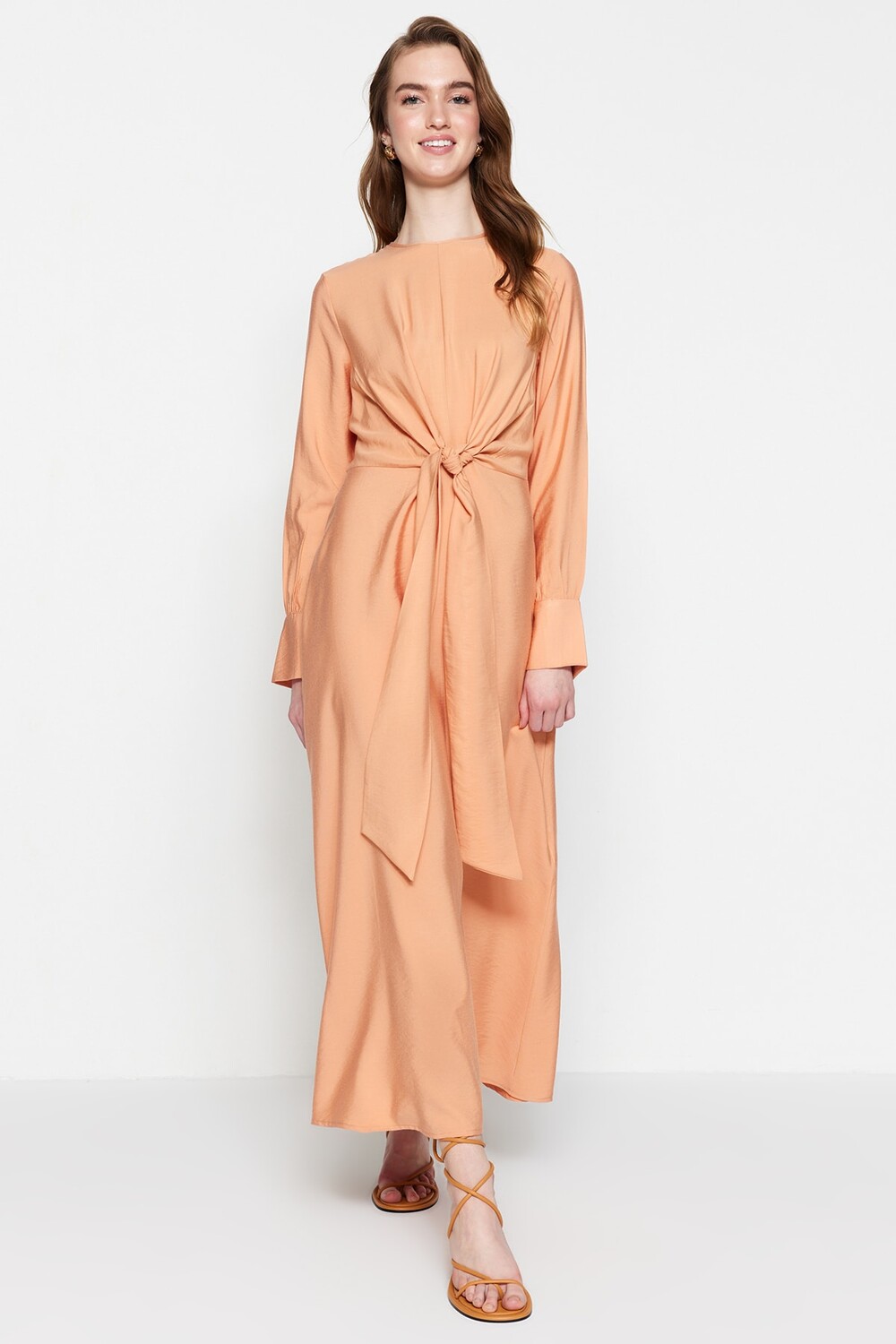 

Платье - Оранжевое - Shift Trendyol Modest, оранжевый