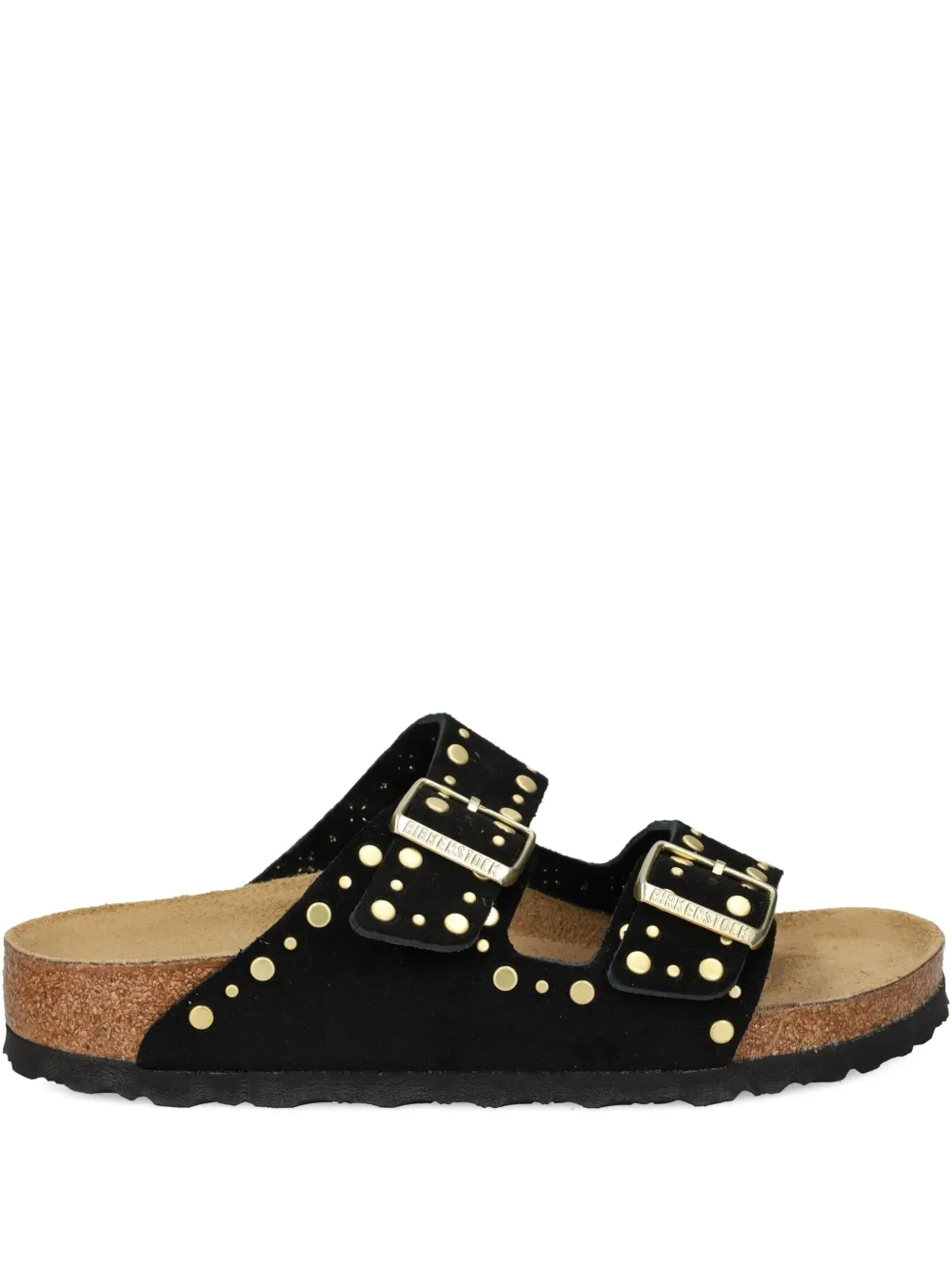 Сандалии Arizona Rivet с заклепками и двумя пряжками BIRKENSTOCK, черный