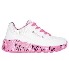 Полуботинки детские, UNO LITE - LOVELY LUV, Skechers, белый