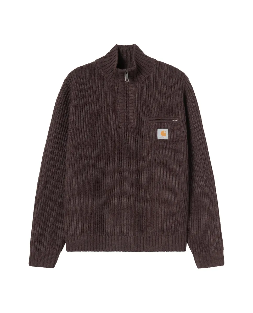 

Мужской свитер Detroit с половинной застежкой-молнией Carhartt WIP, коричневый