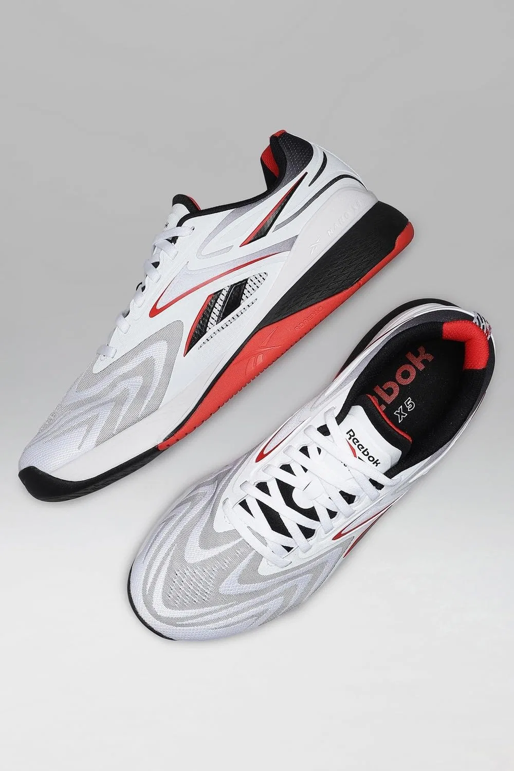 Кроссовки Reebok Unisex Nano X5 Edge, White Black Sport Red — фото 4