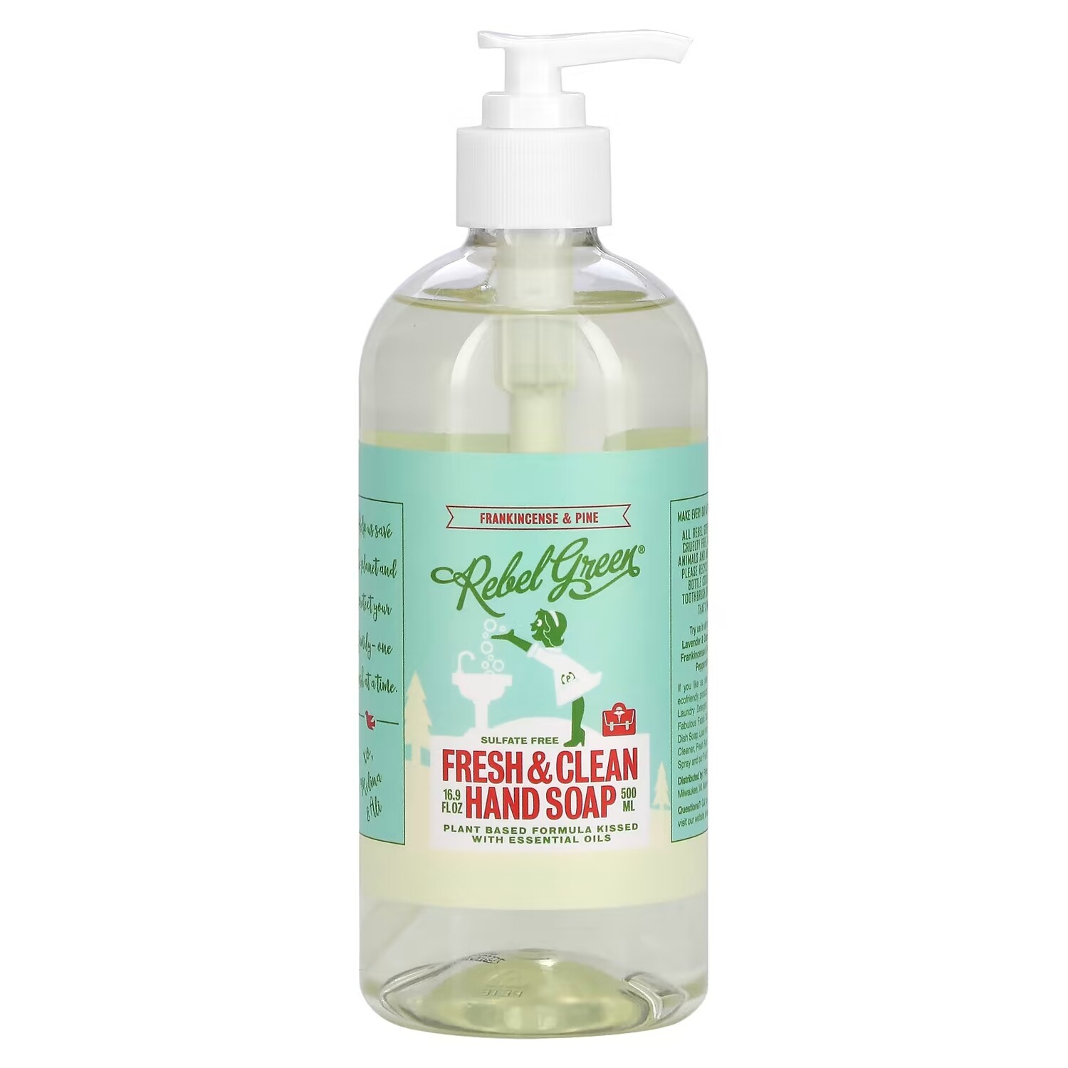 

Мыло для рук Rebel Green Fresh & CLean ладан и сосна, 500 мл