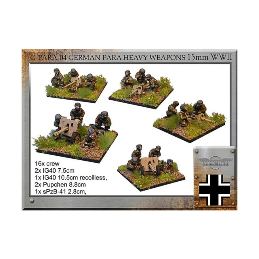 

Тяжелое оружие десантника, WWII Miniatures - German Infantry (15mm)