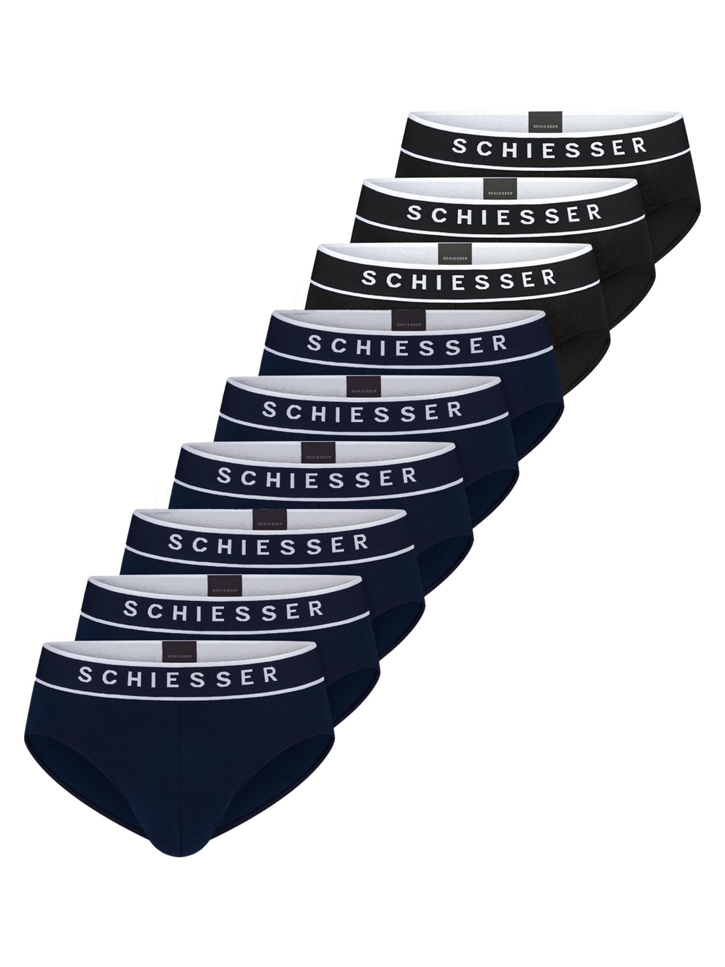 

SCHIESSER Трусики '95/5 Organic Cotton' в крапчатом синем цвете