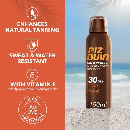 Масло-спрей для ускорения загара Tan and Protect SPF 30 High 150 мл Piz Buin — фото 2
