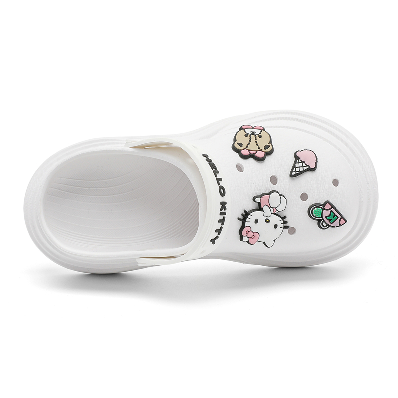 Hello Kitty Санрио серия кроксы женские бежевые, цвет Beige — фото 4