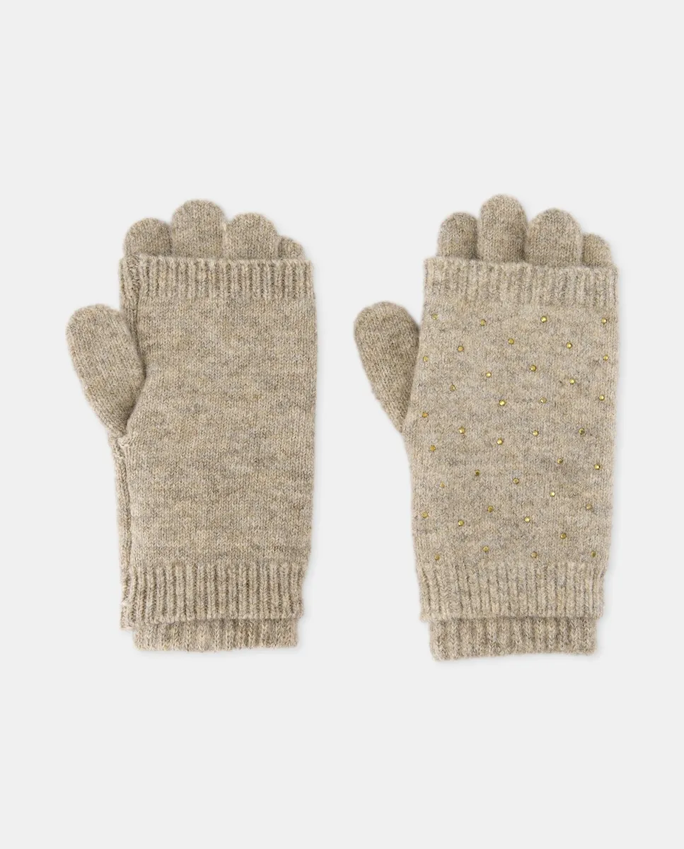 

Митенки с пайетками Tintoretto, бежевый