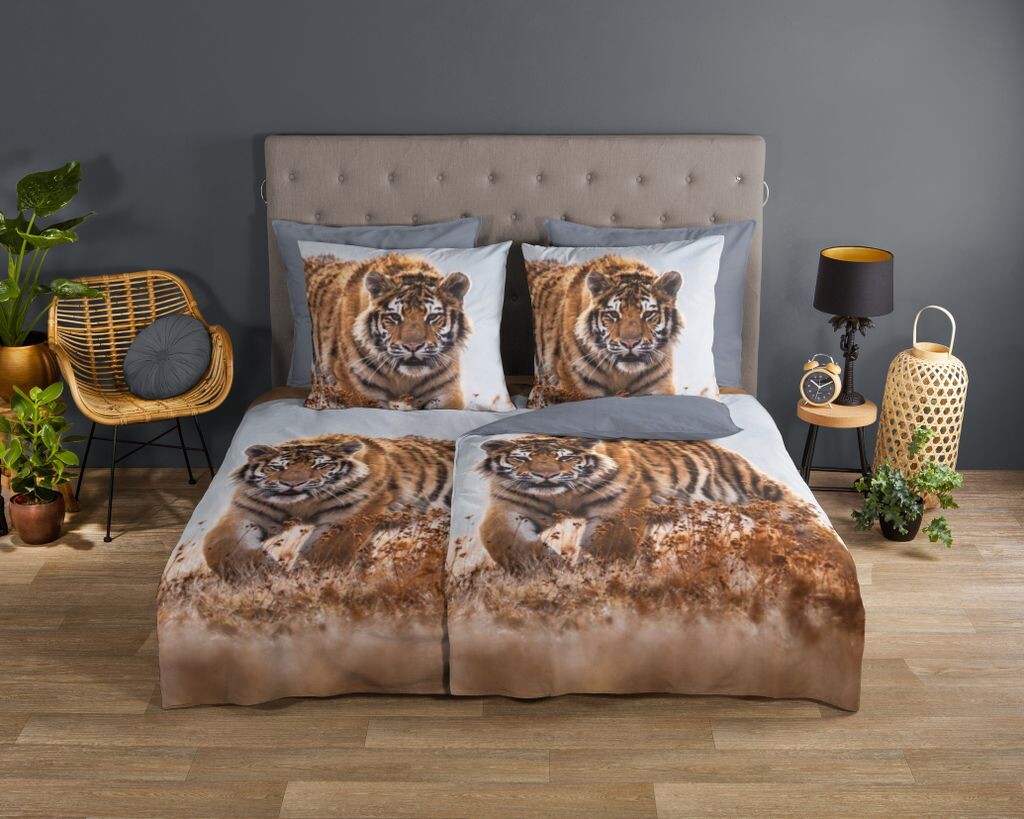 

Постельное белье Good Morning тигр - 135х200 см - 100% хлопок Muller Textil