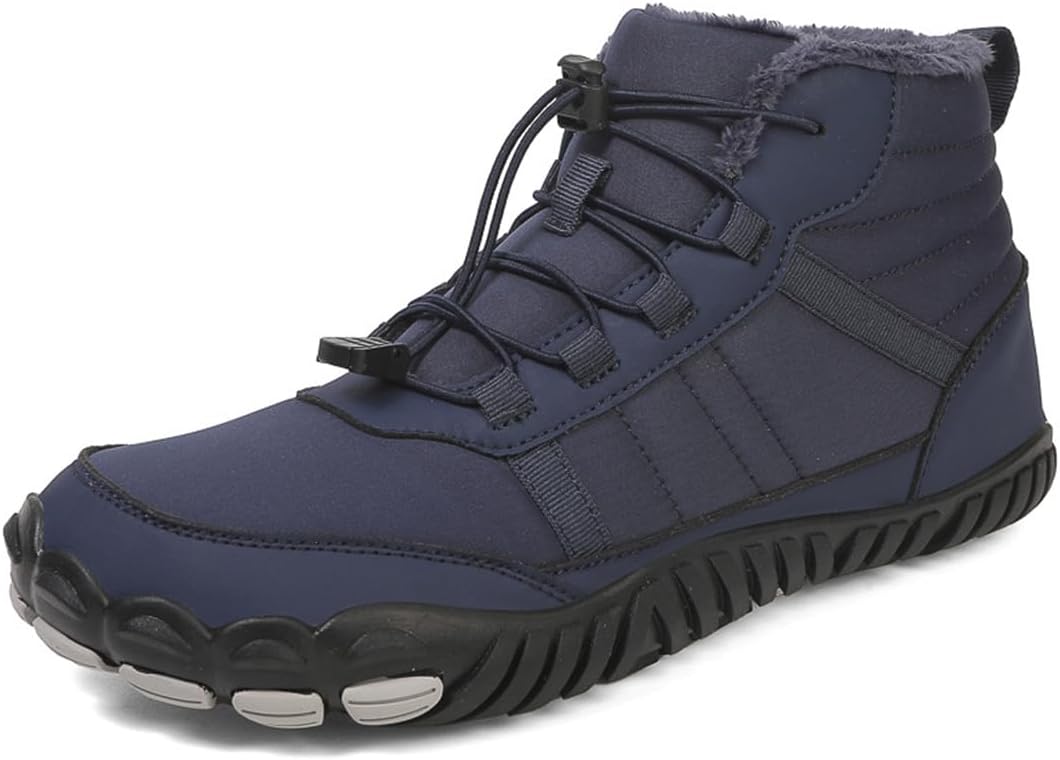 

Зимние ботинки SWZEC для босых ног с противоскользящей и водонепроницаемой подошвой (унисекс), синий
