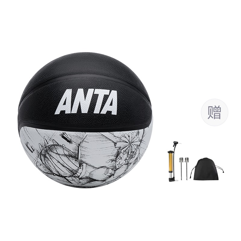 

ANTA Резиновый баскетбольный мяч ink black white тренировочный соревновательный unisex china