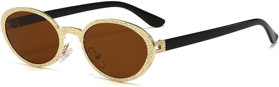 

Классические ретро-очки в прямоугольной металлической оправе для женщин, ретро-солнцезащитные очки в круглой оправе для женщин, золотисто-чайный цвет, один размер MTZJH, One Color