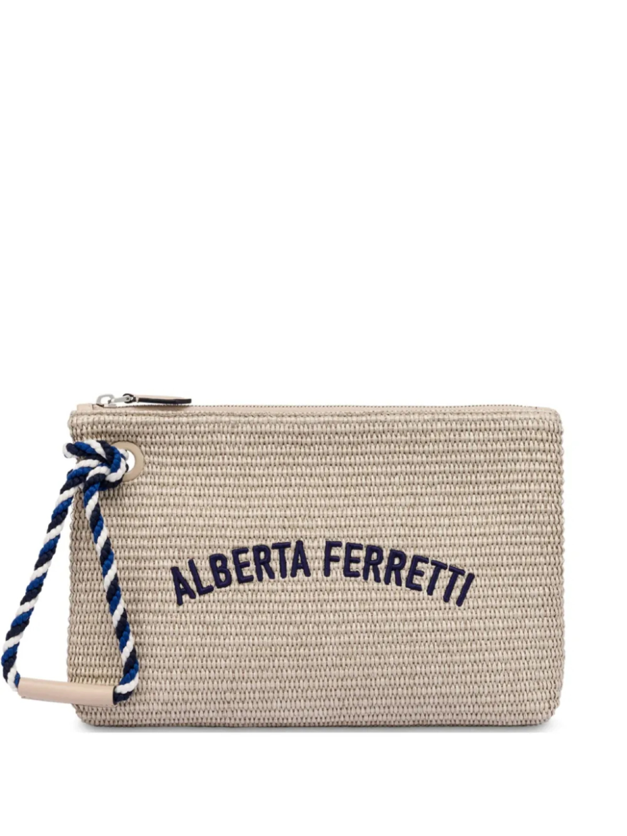 

Alberta Ferretti клатч с вышивкой, нейтральный