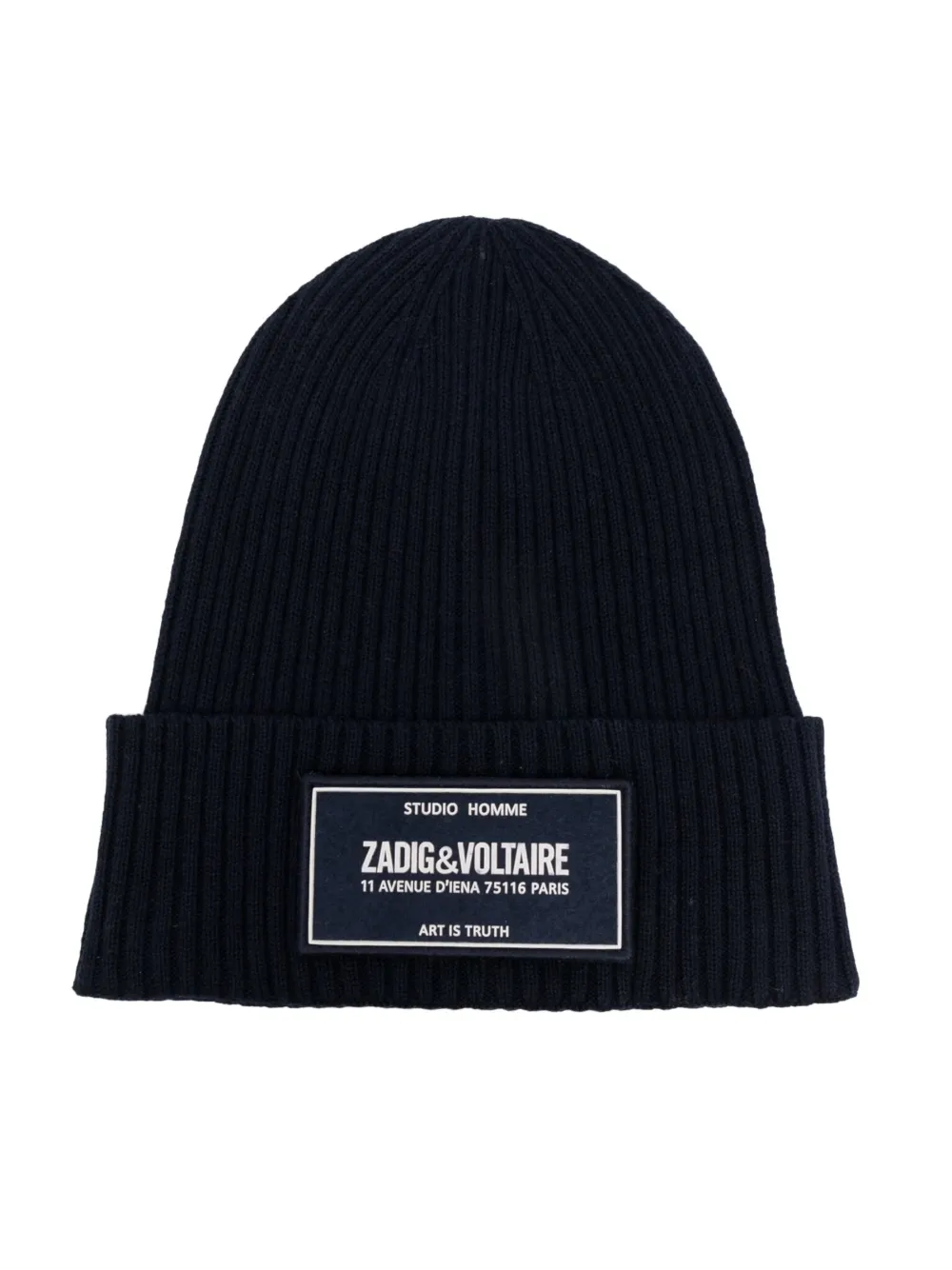 

Шапка бини с вышитым логотипом Zadig & Voltaire Kids, синий