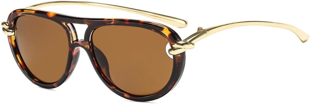 

Винтажные солнцезащитные очки с узлом на дужках для женщин, модные, с градиентным черным покрытием, элегантные, для вождения, с защитой от УФ-излучения UV400 VFDHN, 68357-c2