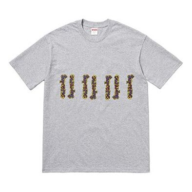 

Футболка ss18 gonz logo tee heather grey logo tee Supreme, серый