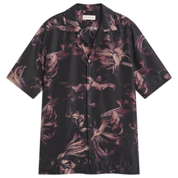

Шелковая рубашка с кэмп-воротником Dries Van Noten, old rose