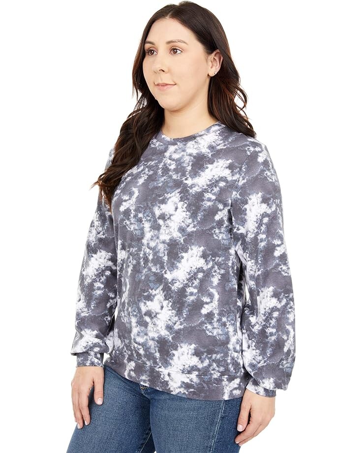 

Толстовка Bobeau Dropped Shoulder Sweatshirt, цвет Black Tie-Dye