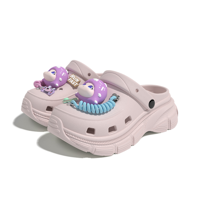 CHEDOIR Платформенные клоги женские розовые, цвет Pink — фото 2