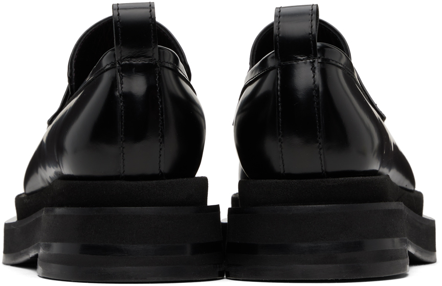 Черные мокасины с сердечком на платформе Simone Rocha, Black/Pearl — фото 2