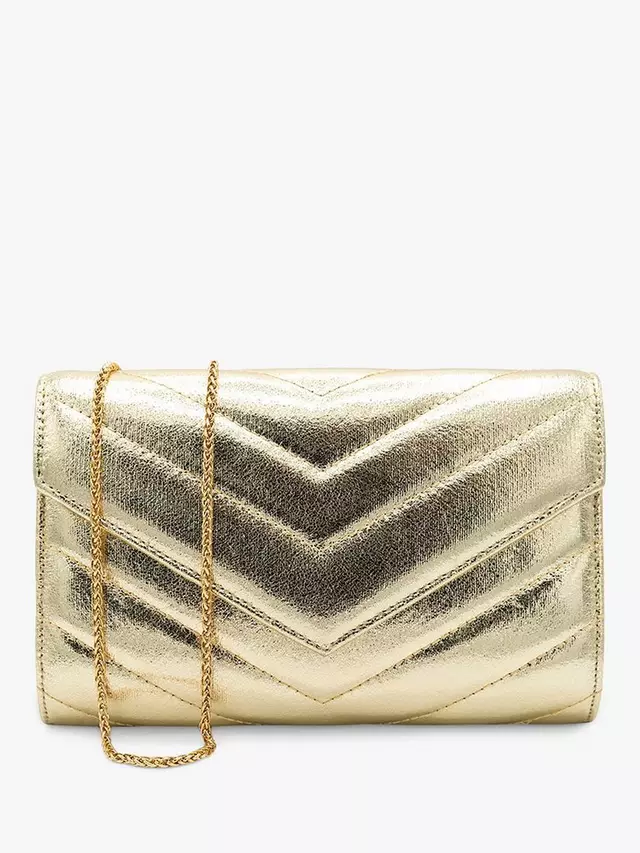 

Клатч Paradox London Dextra Quilted Metallic, цвет champagne