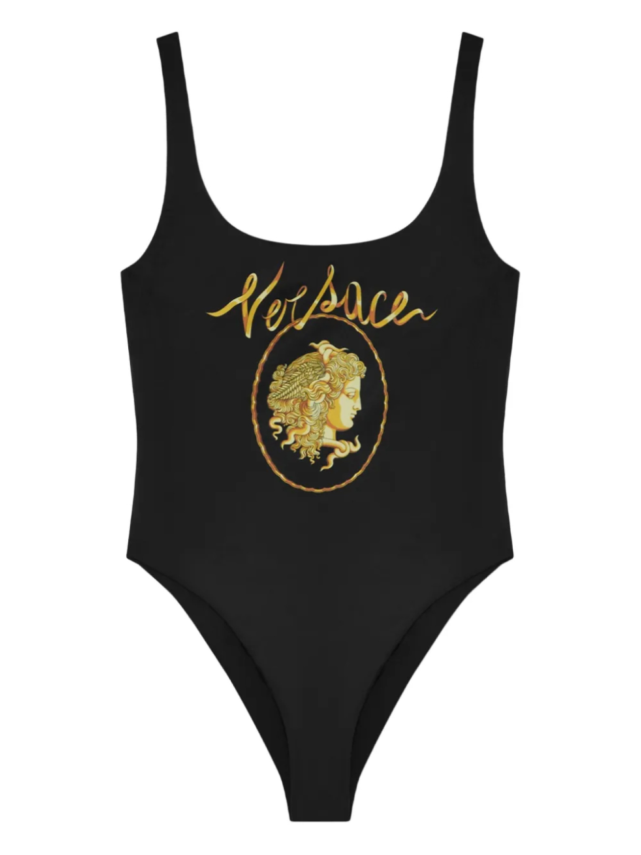 

Купальник с логотипом Versace, черный