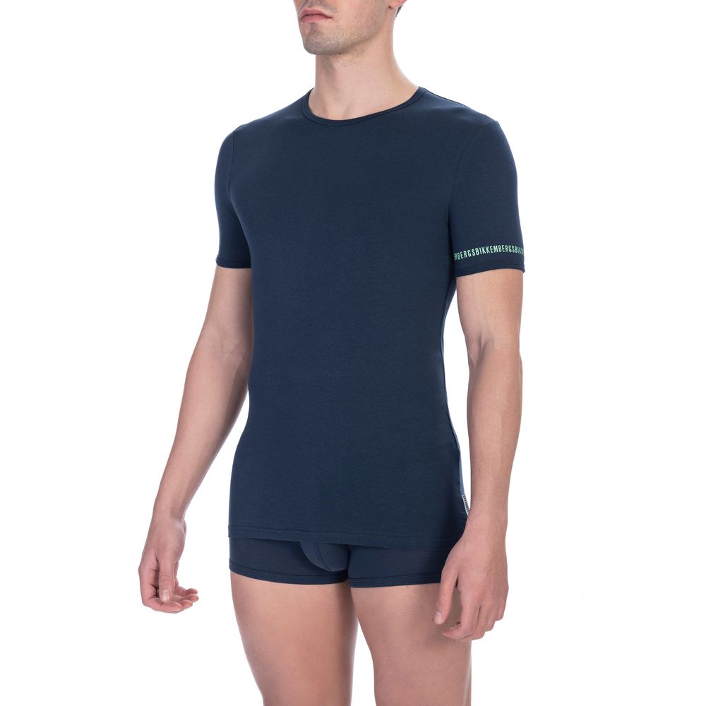 

Черная хлопковая мужская футболка Bikkembergs