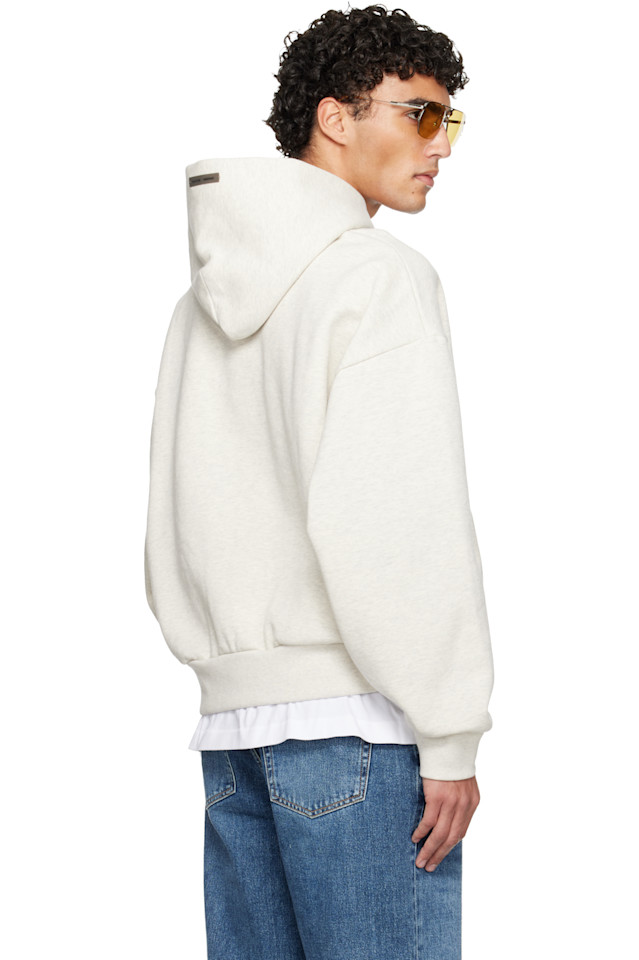 Fear Of God Essentials Классическая толстовка Off-White с тиснением "essentials" к праздничному сезону — фото 3