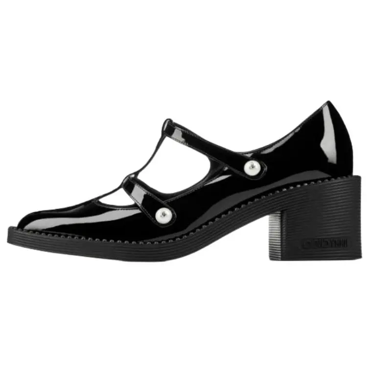 Jimmy Choo Туфли Мэри Джейн на массивном каблуке 6 см женские черные