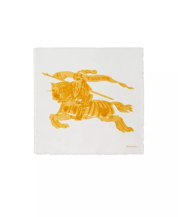 

Шарф из шелковой смеси Ekd Burberry, желтый