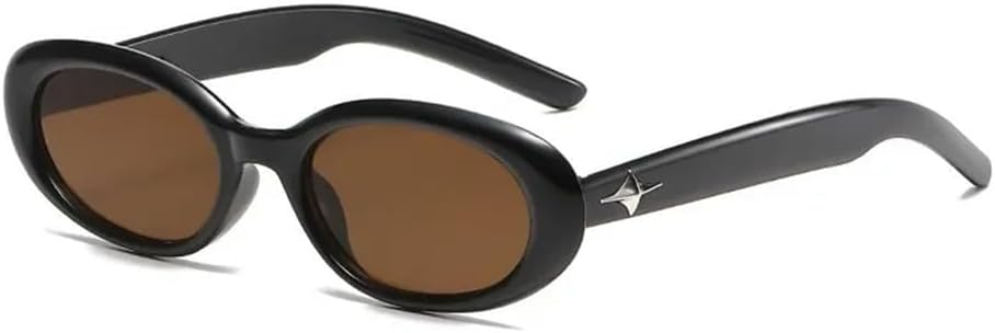 

Популярные модные солнцезащитные очки маленького овального размера для женщин, винтажные очки с леопардовым принтом, модные солнцезащитные очки для мужчин, очки с защитой от УФ-излучения UV400 UJNHGQ, Tea