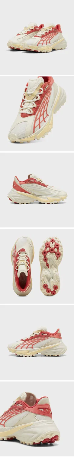 Мужские низкие кроссовки Spirex IOS бело-красные от Puma — фото 2