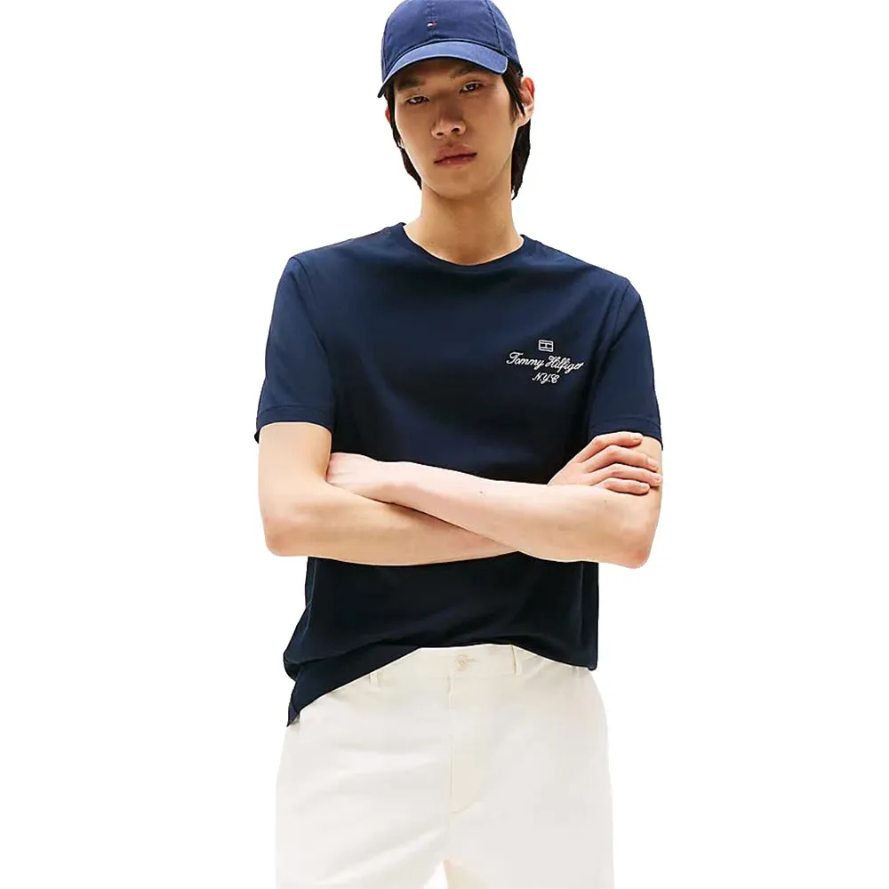 

Футболка с коротким рукавом Tommy Hilfiger Outline Flag Script, синий
