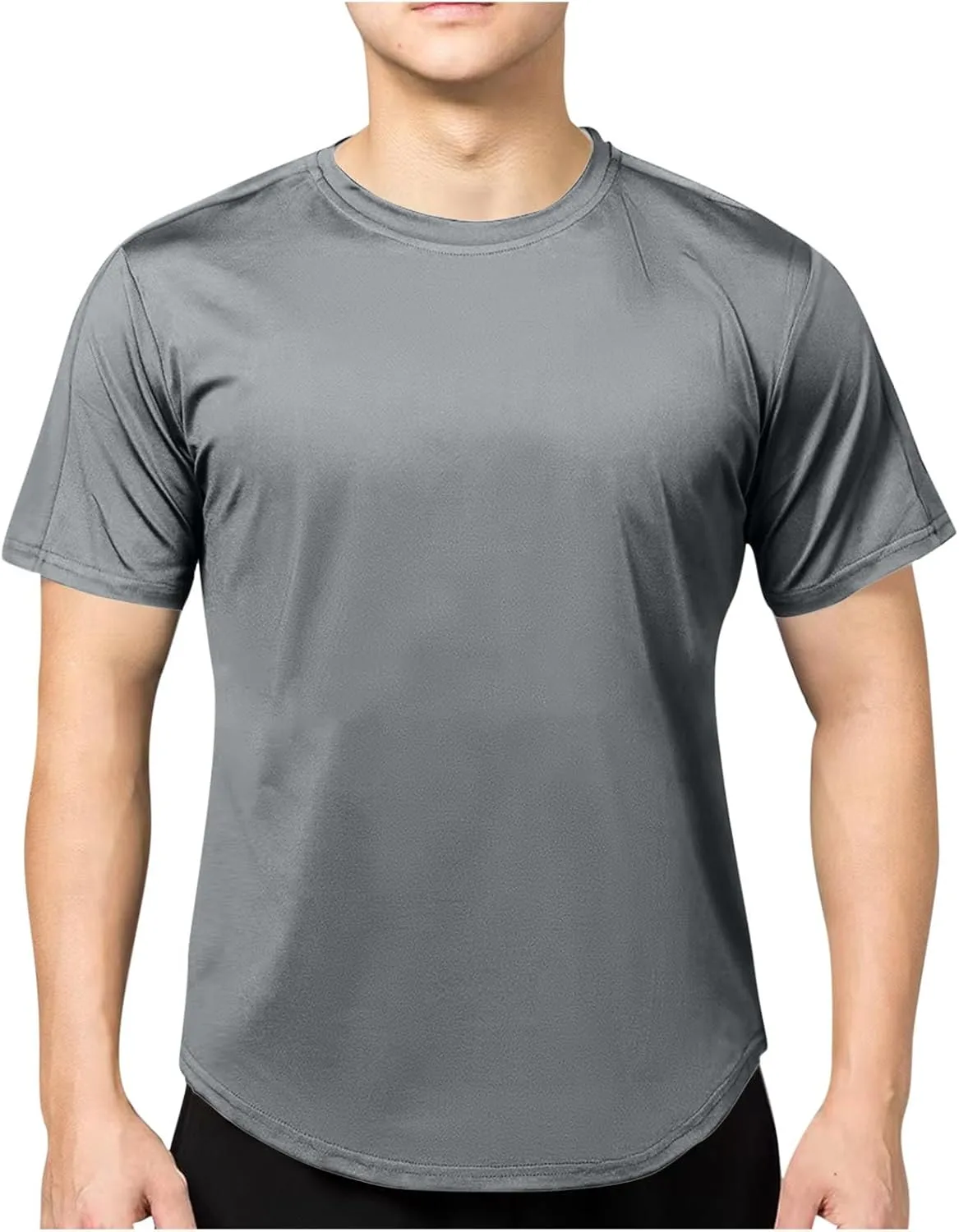 

Мужская футболка с коротким рукавом и круглым вырезом Trendy Crew Neck, Slim Fit QUNPIU