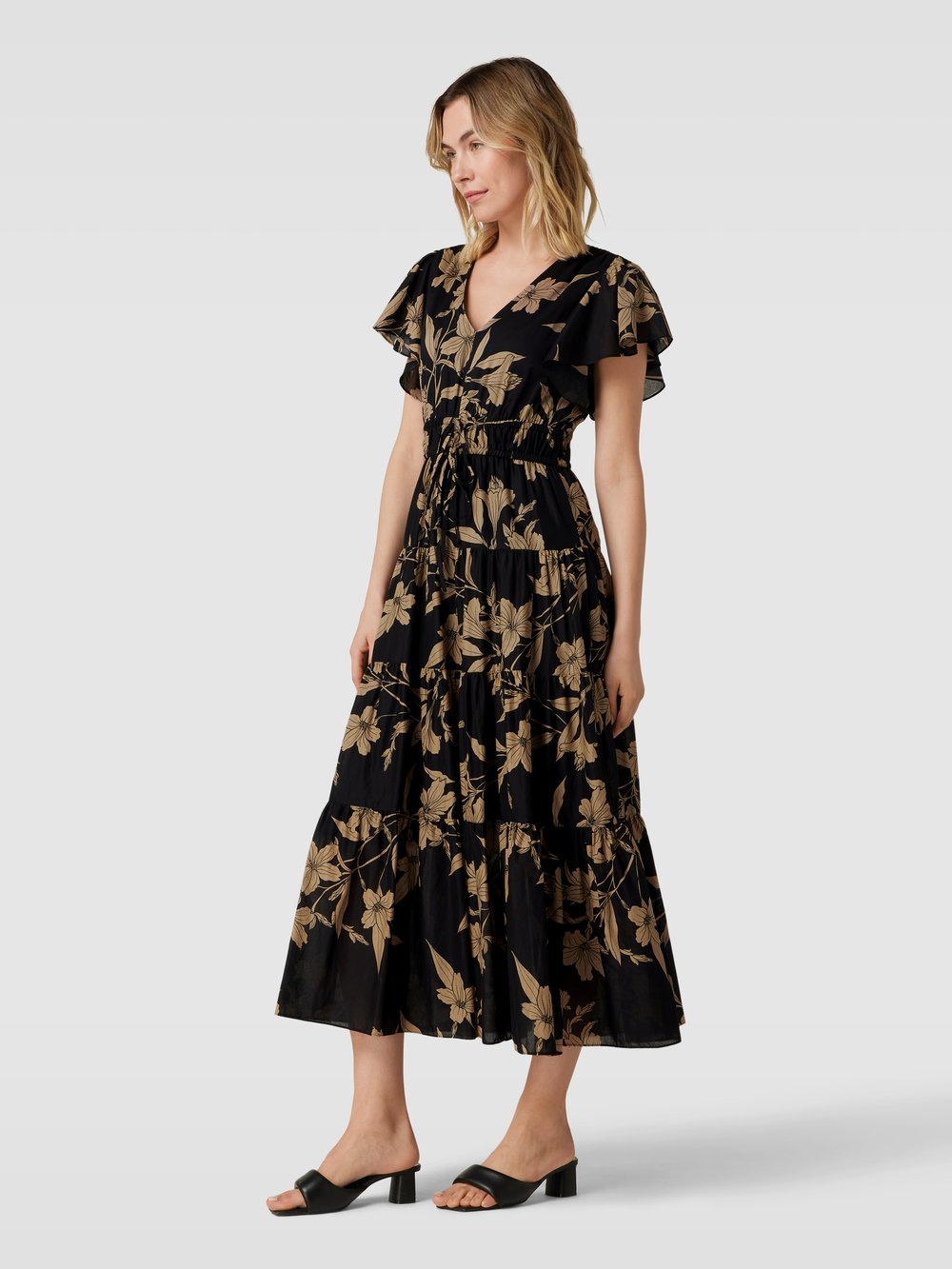 

Платье макси с цветочным узором по всей поверхности Lauren Ralph Lauren, черный