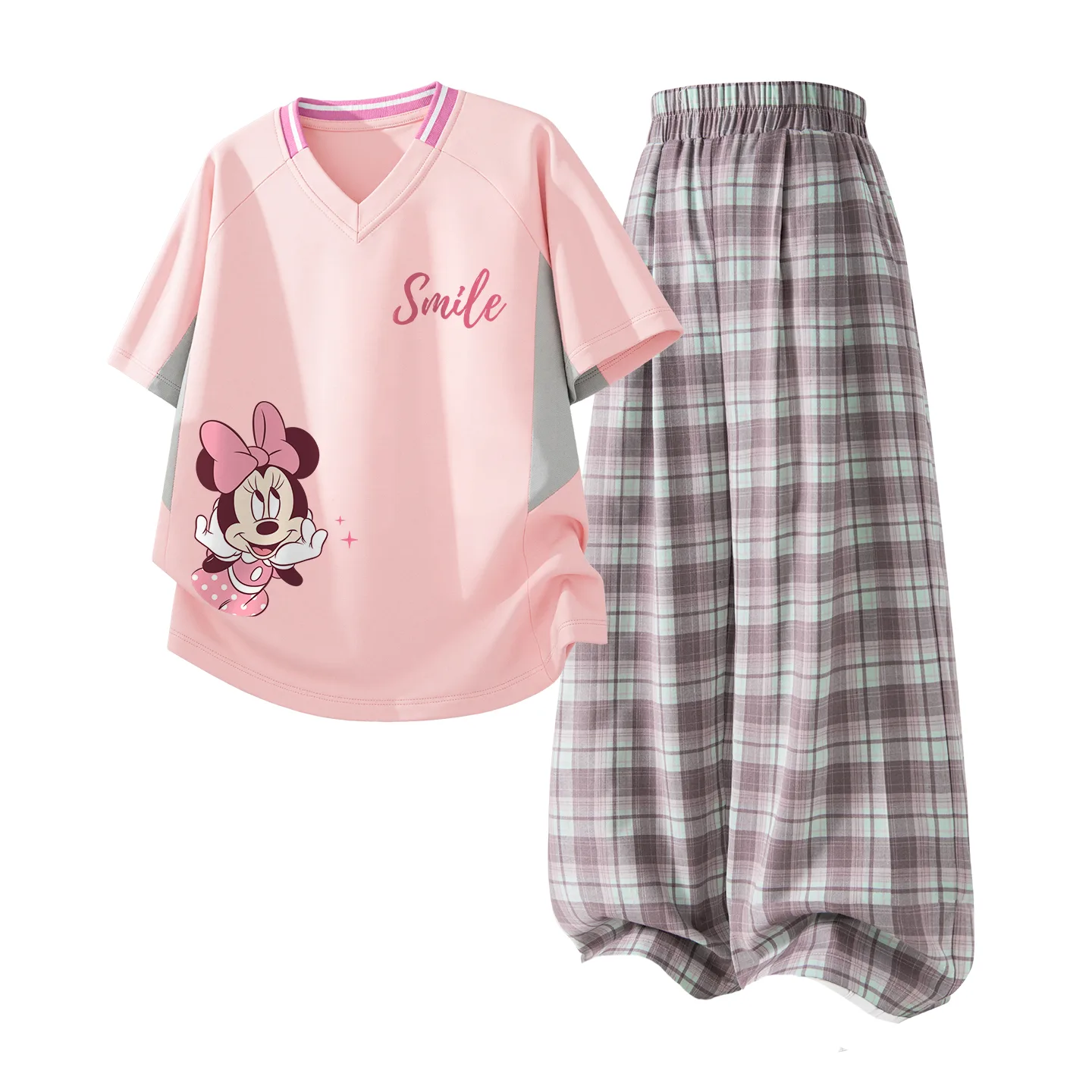 Детская спортивная одежда с V-образным вырезом Disney, Di's Call Smile K Pink+Pure Pink