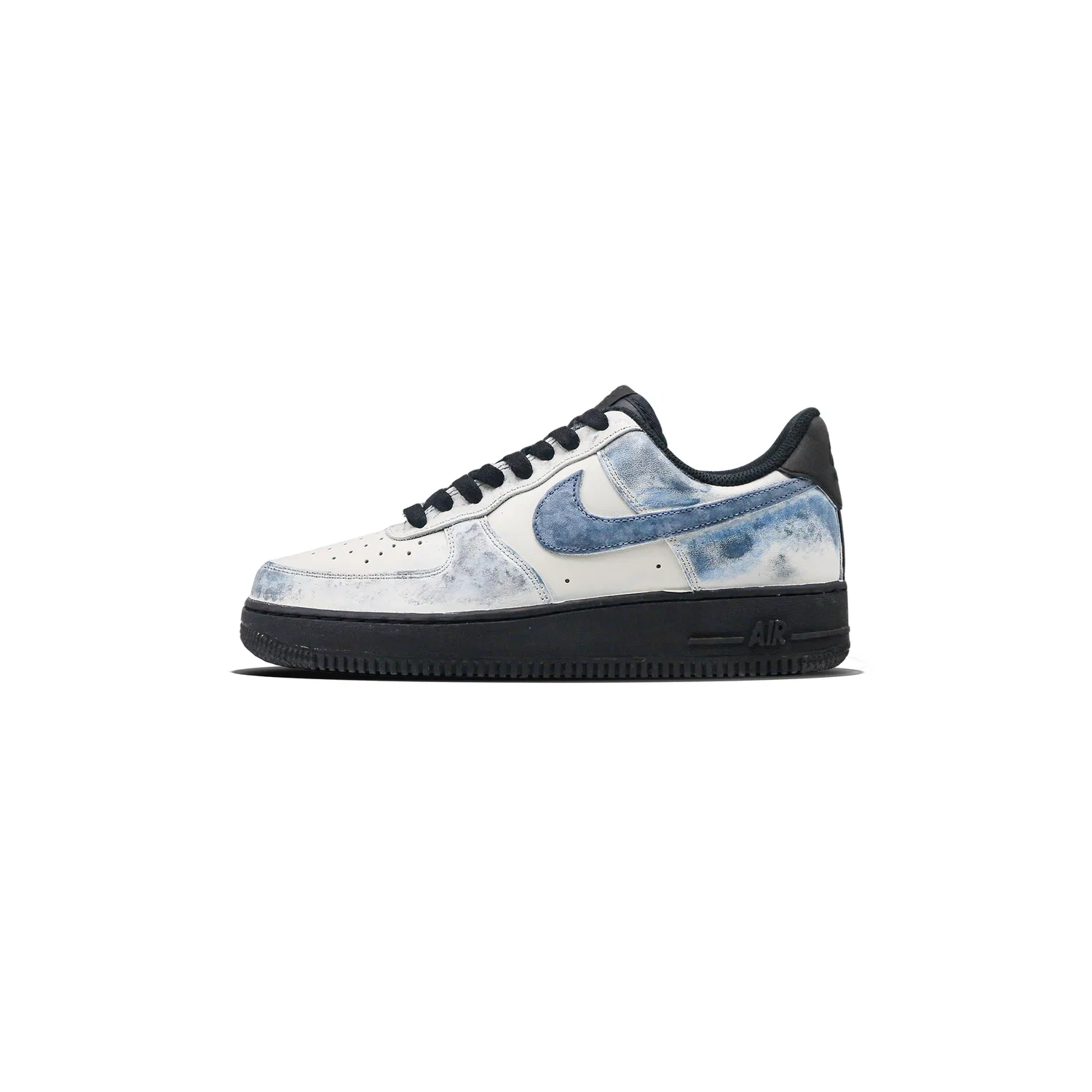 Кроссовки Air Force 1 Faded Lce Synthetic Leather, Leather Low top Kids' Skateboarding Shoes White Blue для подростков Nike, Light Blue