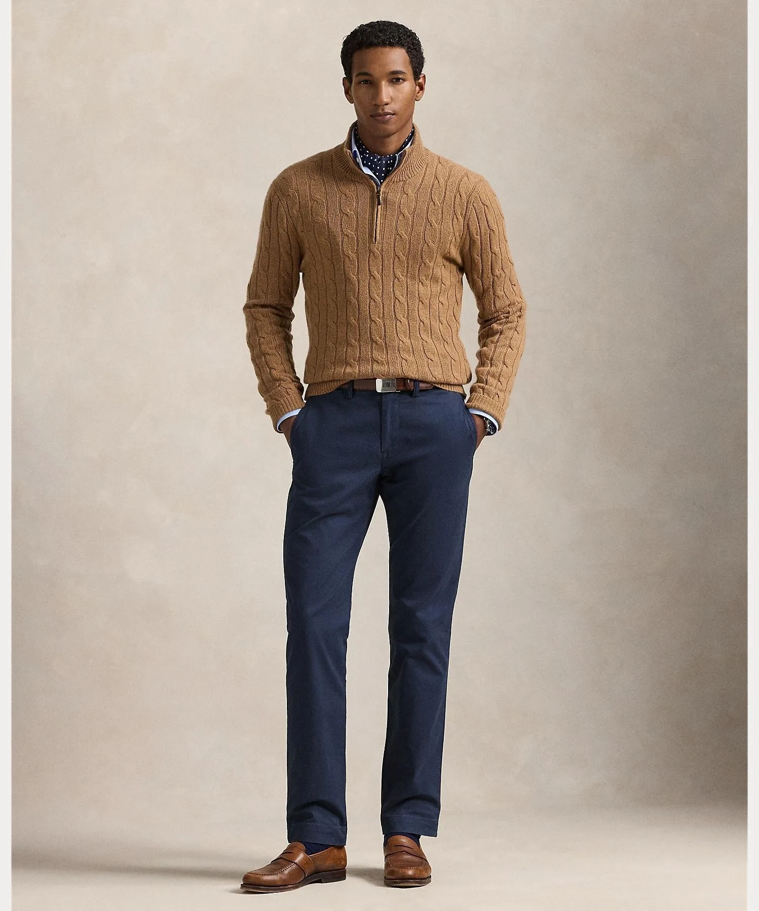 Брюки-чиносы прямого кроя из эластичной ткани с эффектом потертости Polo Ralph Lauren, 410 Navy