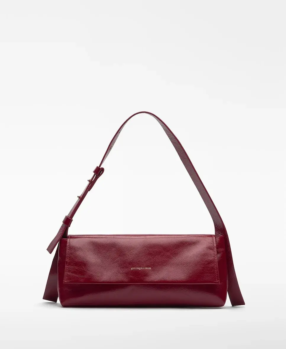 

Orion Женская кожаная сумка через плечо с клапаном Adolfo Dominguez, красный