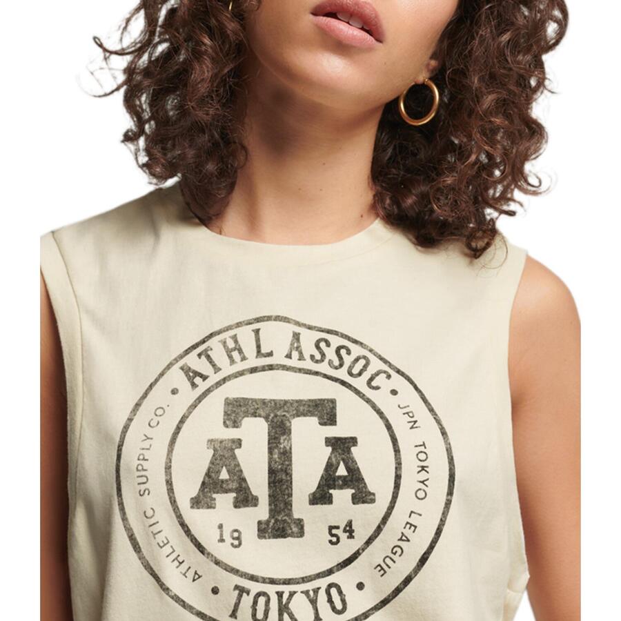 Женская винтажная футболка-майка Superdry Collegiate Touring — фото 2