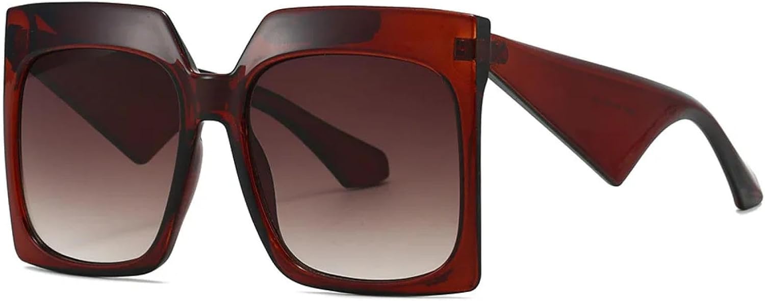 

Крупные солнцезащитные очки в большой оправе для женщин и мужчин, роскошные винтажные солнцезащитные очки в стиле панк с защитой от УФ-излучения UV400 TYUVIVO, Tea Tea