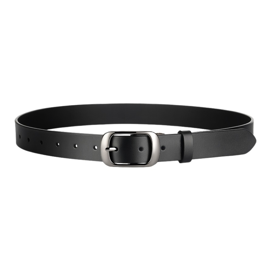 

Ремень женский из кожи коровы и сплава кожи 2,8 см WARRIOR, черный