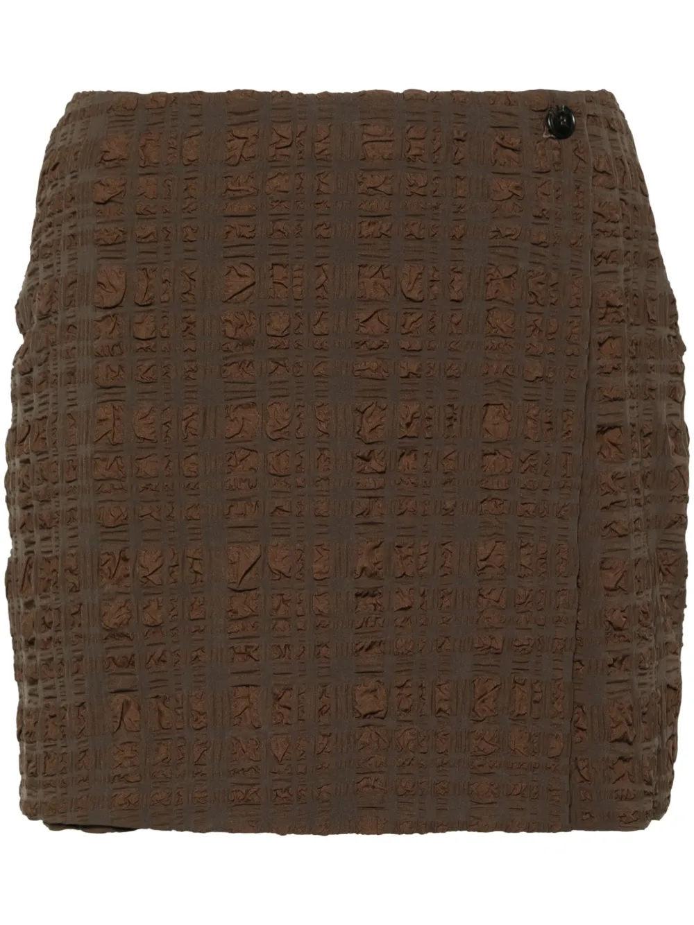 

Многослойные шорты из сирсакера Nanushka, коричневый
