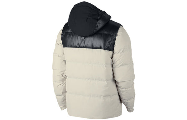 Пуховик Air Jordan protection against cold Stay Warm hooded Colorblock Casual Sports Down Jacket White, белый — фото 2